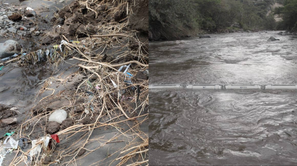 En el río San Pedro, ya se instalaron los primeros flotadores, del sistema Azure, para extraer el material plástico.
