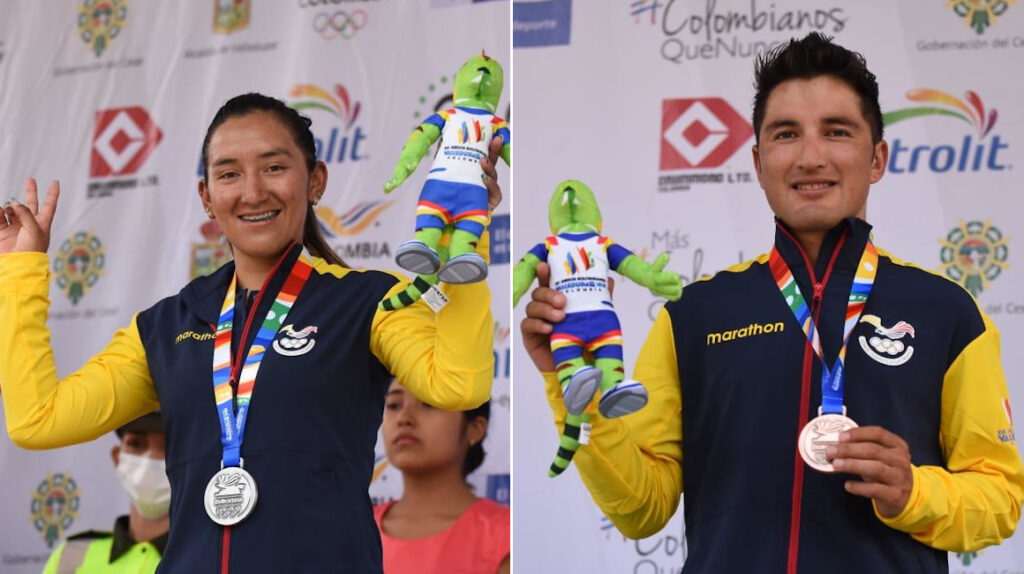 Núñez y Cepeda ganan medallas en ciclismo de ruta en los Bolivarianos