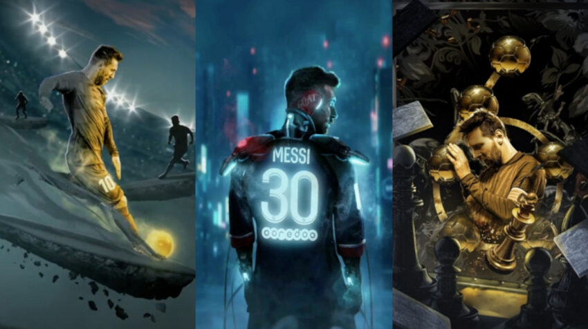 NFTs con la imagen de Lionel Messi creados por el diseñador digital BossLogic.