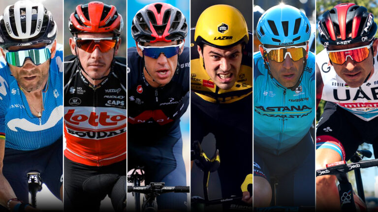 Los ciclistas Alejandro Valverde, Philippe Gilbert, Richie Porte, Tom Dumoulin, Vincenzo Nibali y Maximiliano Richeze se retiran en 2022.