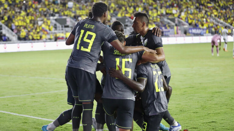 Jugadores de la selección de Ecuador, durante el amistoso ante Cabo Verde, en Estados Unidos, el 11 de junio de 2022.