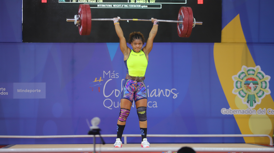 Angie Palacios, durante los Juegos Bolivarianos de Valledupar, el 3 de julio de 2022.