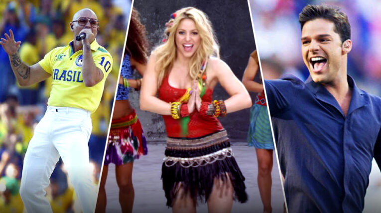 Pitbull, Shakira y Ricky Martin interpretaron las canciones del Mundial en las distintas ediciones.