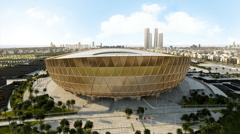 Vista panorámica del Estadio Lusail, sede de la final del Mundial de  Qatar 2022.