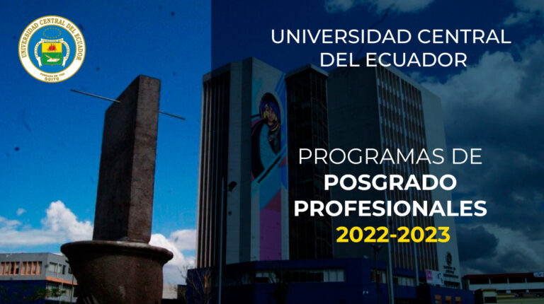 Universidad Central del Ecuador abre convocatoria de posgrados profesionales
