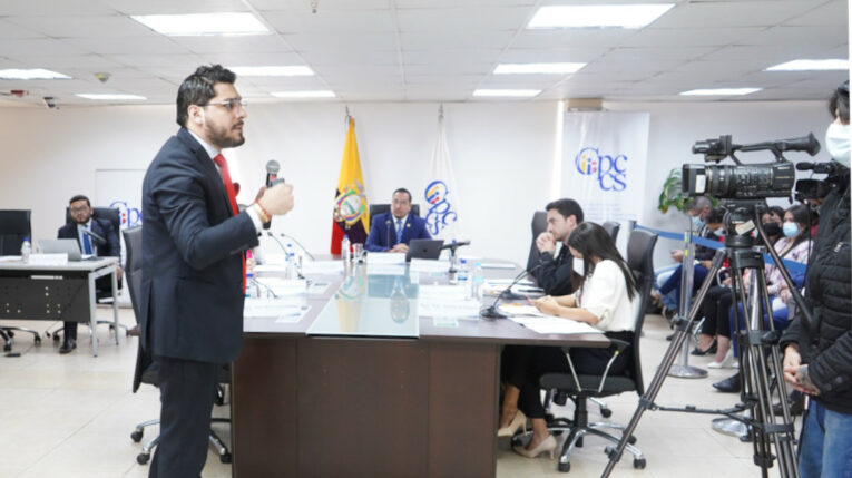Raúl González, miembro de la terna propuesta para la Superintendencia de Bancos, el 19 de julio de 2022, en Quito.