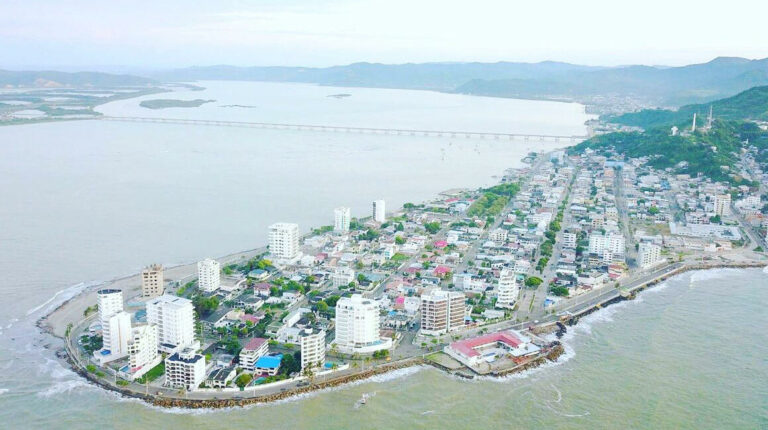 Foto referencial. Toma aérea de Bahía de Caráquez.