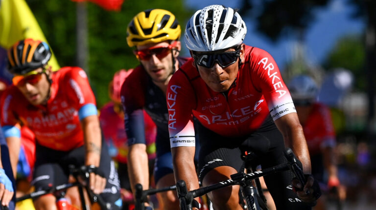 El ciclista colombiano, Nairo Quintana, durante la Etapa 8 del Tour de Francia.