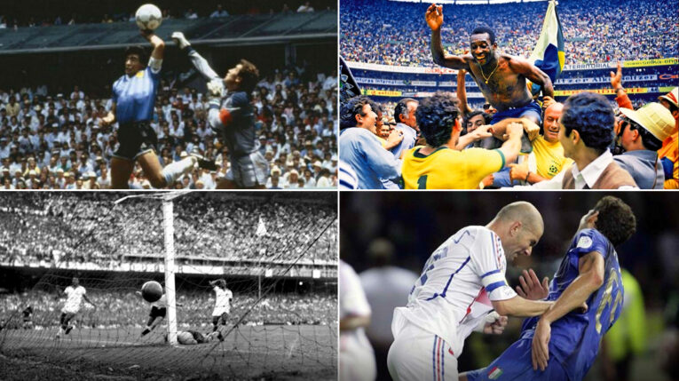 Momentos históricos a lo largo de la Copa del Mundo de la FIFA.