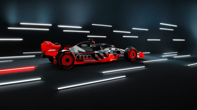Monoplaza que Audi presentó para ser parte de la Fórmula 1 desde 2026.