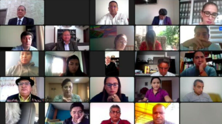 Captura de pantalla de la sesión virtual de la Asamblea Nacional en la que se analizó la realización del juicio político en contra del Consejo de la Judicatura, el 28 de agosto de 2022.