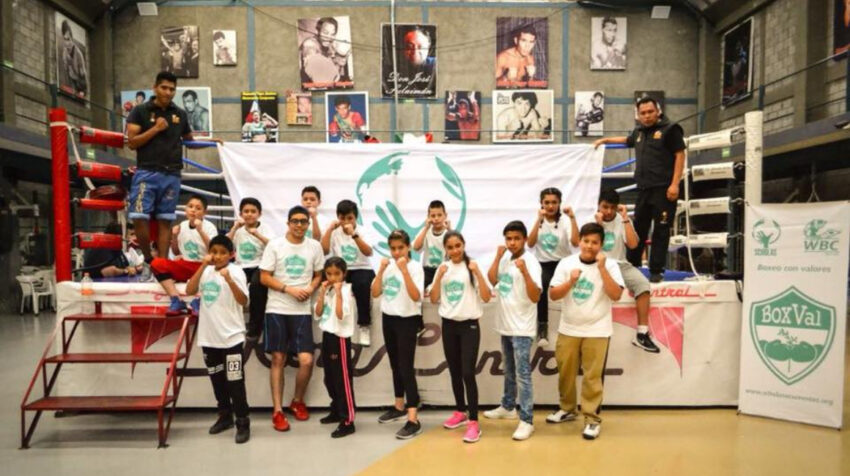 Imagen de la escuela de box que integraron los adolescentes en México, en 2018.
