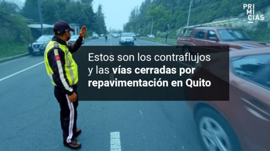 Contraflujos y vias cerradas en Quito