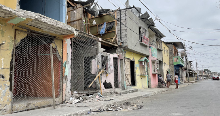Las casas destruidas por la explosión en Cristo del Consuelo el 14 de agosto, todavía no son intervenidas. Guayaquil, 13 de septiembre de 2022.