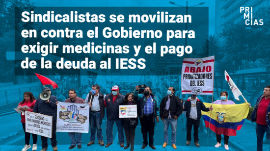 Movimientos sociales se movilizan contra Gobierno por deuda al IESS