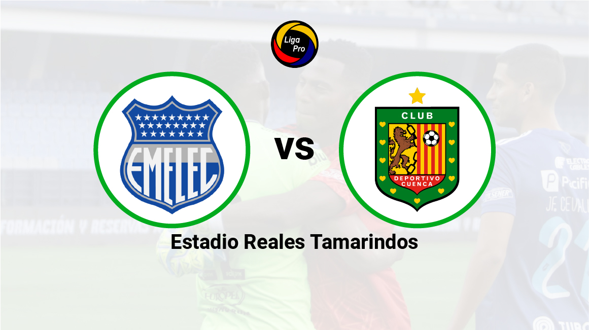 Emelec se enfrenta a Deportivo Cuenca en el estadio Reales Tamarindos, el domingo 25 de septiembre de 2022.