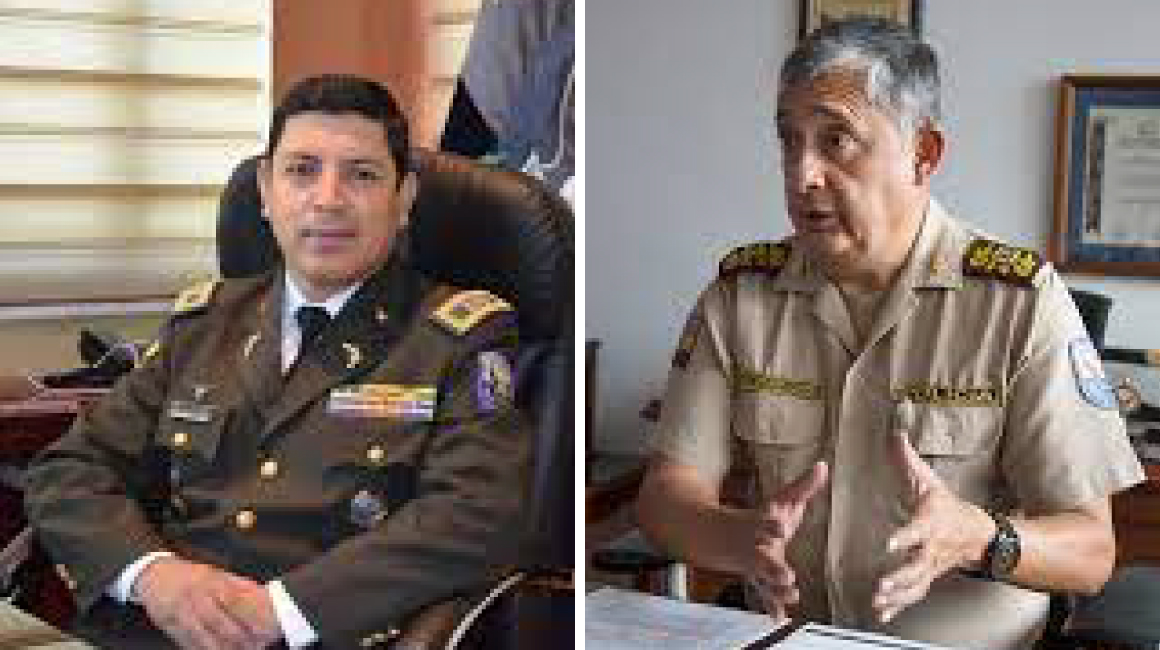 Freddy Goyes y Giovanni Ponce, generales cesados de la Policía por el caso María Belén Bernal.