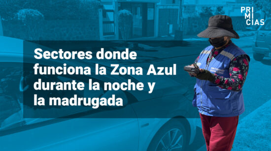 Zona Azul en Quito funciona en la noche en sector La Carolina