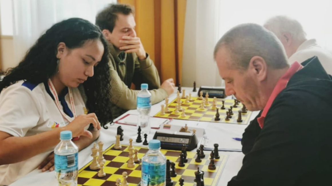 Javiera Delgado, en el torneo de ajedrez individual de Polonia, en septiembre de 2022.