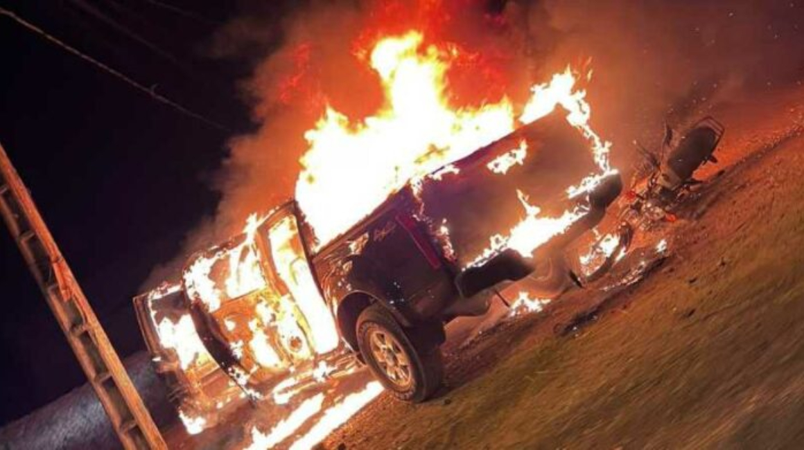 Yaguachi balacera vehiculos quemados