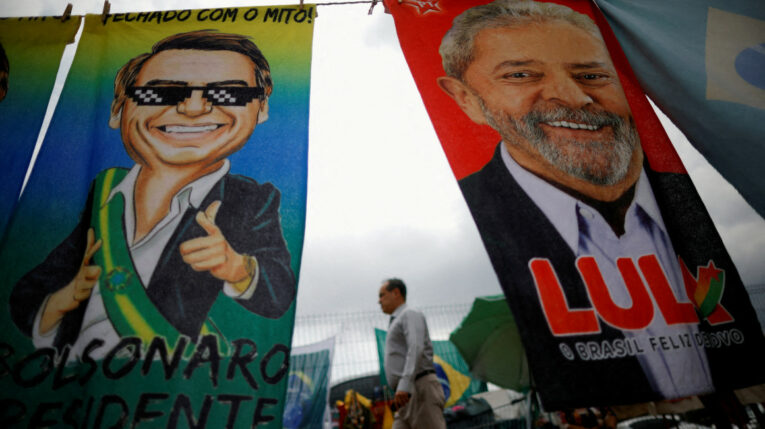 Campaña electoral en Brasilia, el 23 de septiembre de 2022.