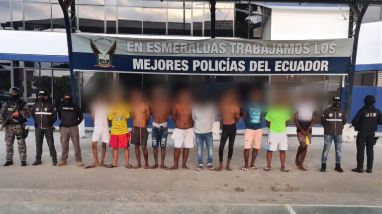 Prisión preventiva para 19 Tiguerones en Esmeraldas