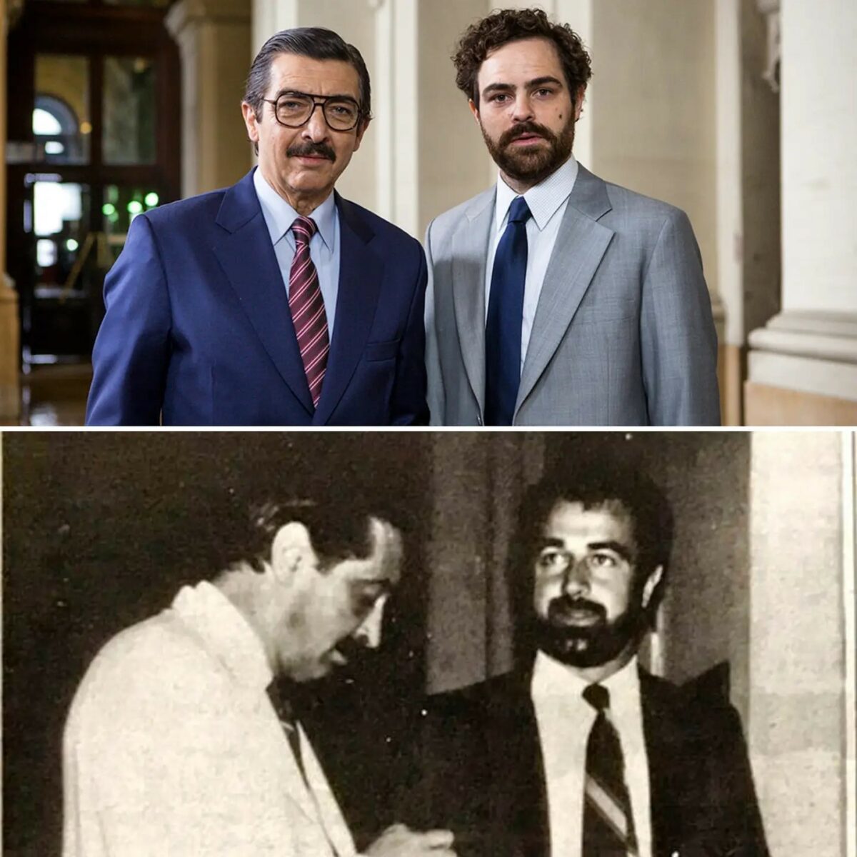 Julio Strassera (Ricardo Darín) y Luis Moreno (Peter Lanzani) los fiscales del caso.