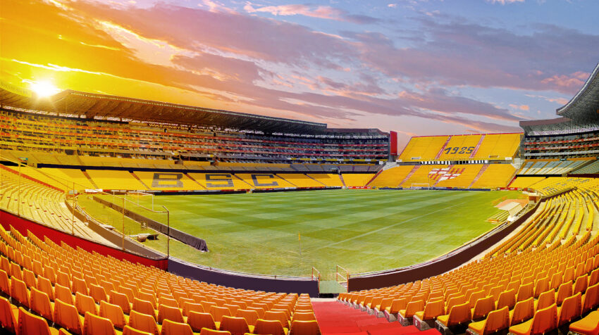 Imagen panorámica del estadio Banco Pichincha. 