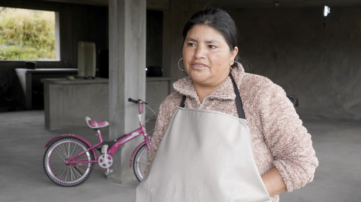 Esther Chicaiza cuenta desde su casa cómo fue la evacuación de 2015. 