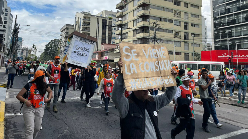 Quito sin minería logra las firmas para llamar a una consulta popular