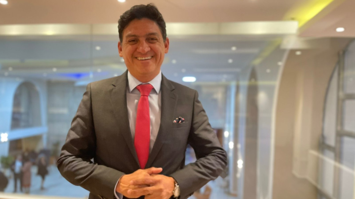 Pedro Beirute, gerente general de Promotora del Comercio Exterior de Costa Rica (Procomer) en una visita en Quito, el 15 de noviembre de 2022.