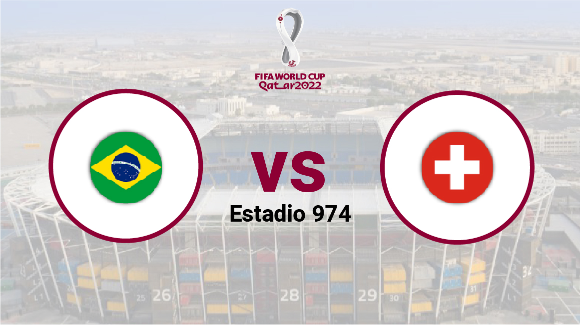 Brasil se enfrenta a Suiza en la segunda fecha del Grupo G del Mundial de Qatar en el estadio 974.