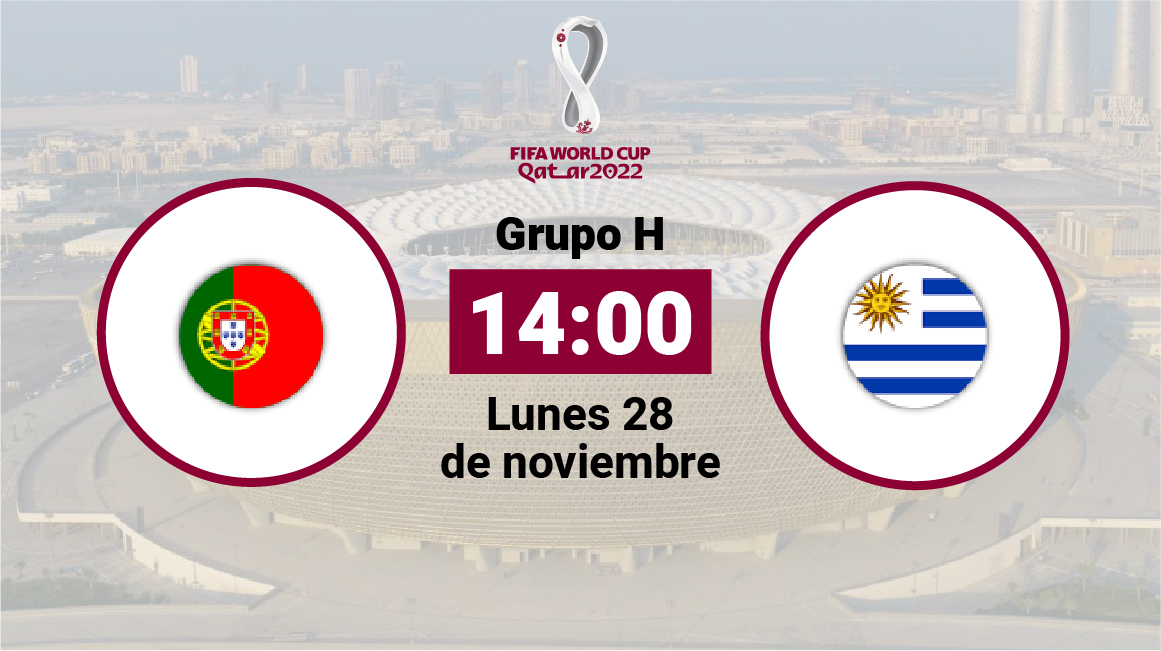 Portugal se enfrenta a Uruguay en la segunda fecha del Grupo H del Mundial de Qatar, este lunes 28 de noviembre de 2022.