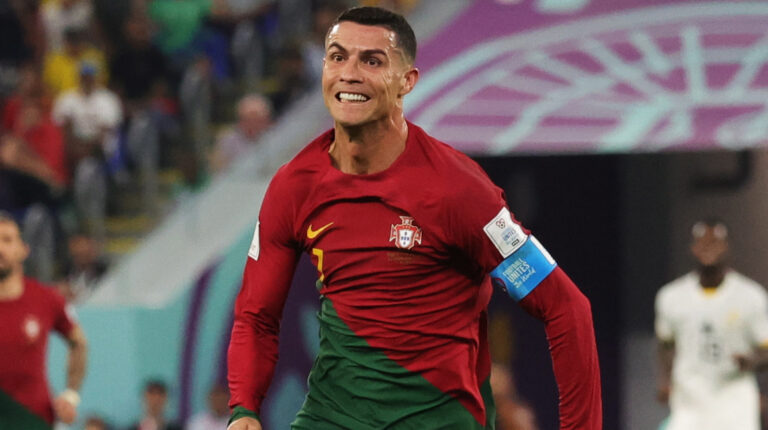 Cristiano Ronaldo celebra su gol en el partido de Portugal ante Ghana, el 24 de noviembre de 2022.