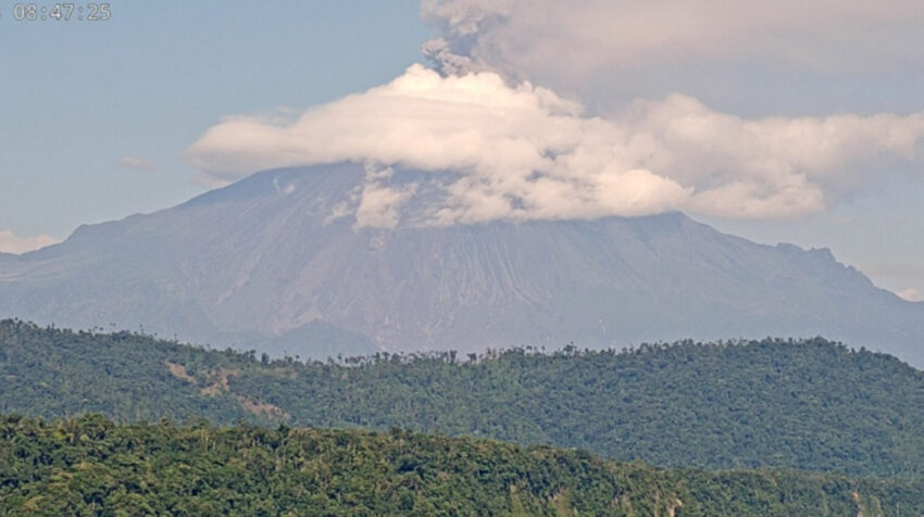 Vista del volcán Sangay, el 28 de noviembre de 2022.