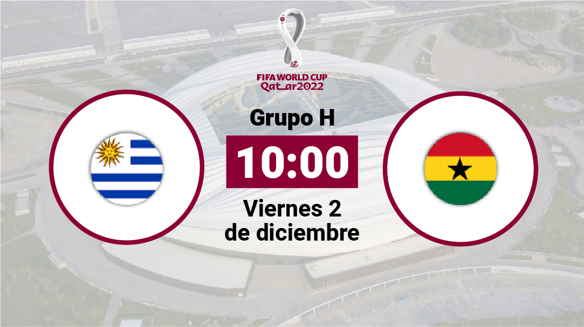 Ghana y Uruguay se enfrentan por la tercera fecha del Grupo H del Mundial de Qatar 2022, este viernes 2 de diciembre