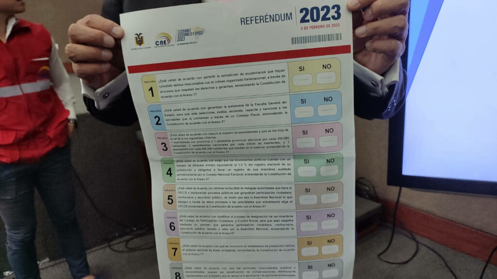CNE presenta modelo de papeleta para el referendo constitucional