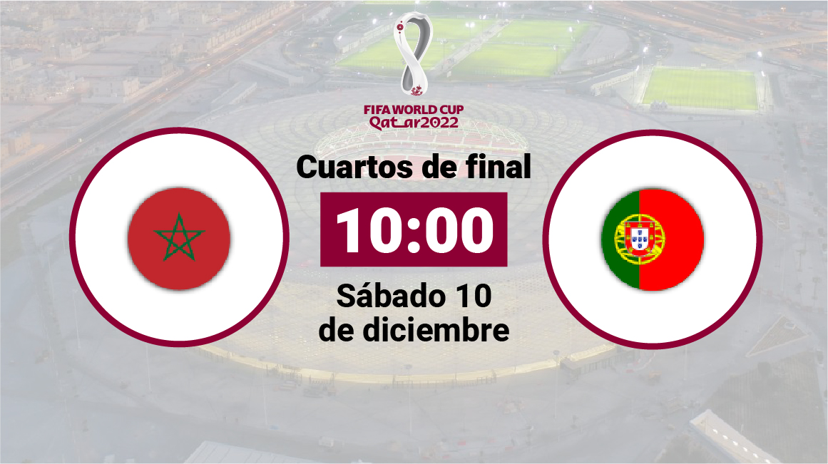Marruecos se enfrenta a Portugal el sábado 10 de diciembre desde las 10:00.