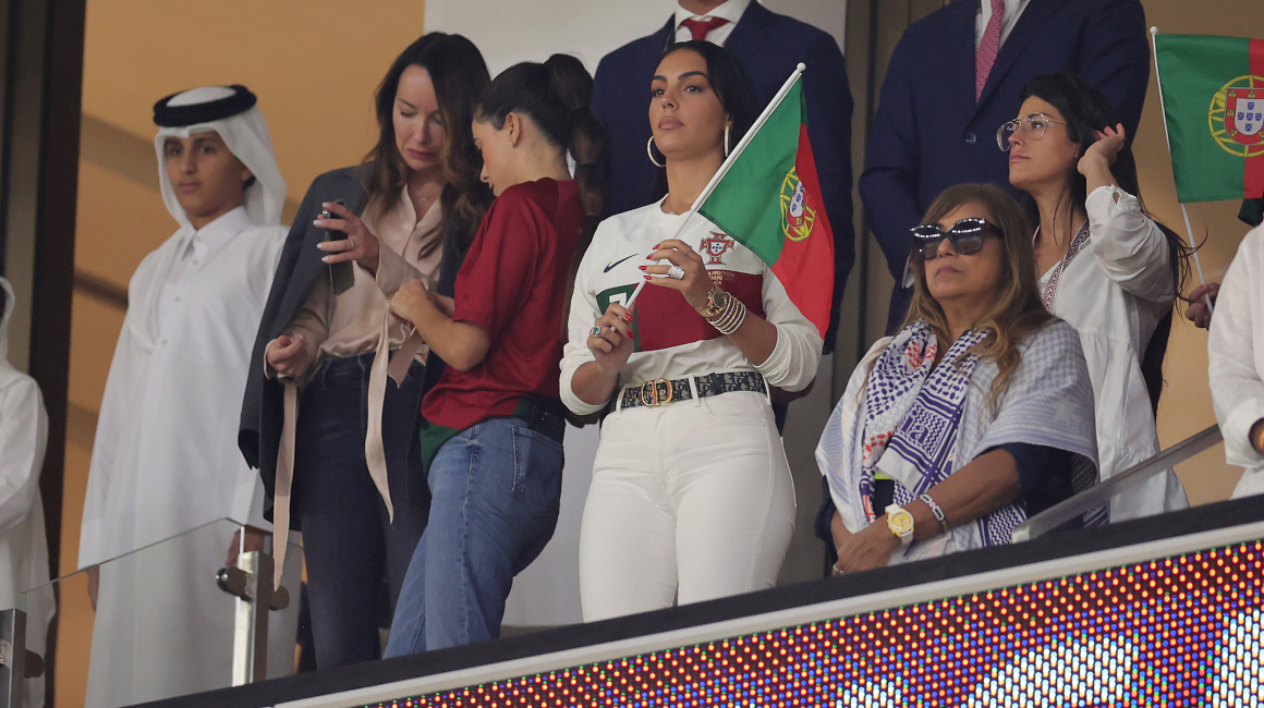 Georgina Rodríguez, durante el partido entre Portugal y Marruecos, el 10 de diciembre de 2022.