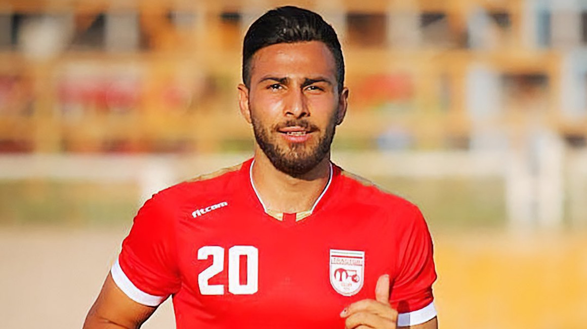 Amir Nasr-Azadani, jugador de la selección nacional de Irán.