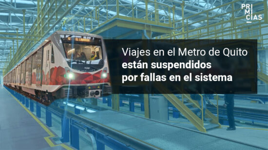 Metro de Quito suspende viajes en trenes