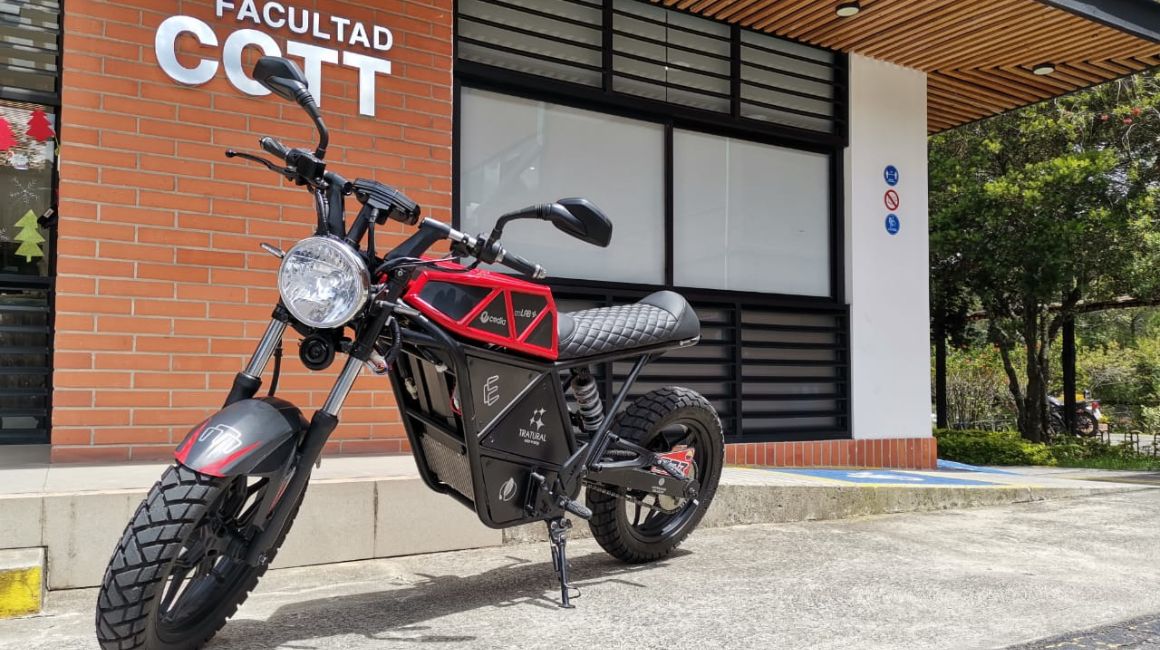 Una moto eléctrica desarrollada por la Universidad del Azuay.