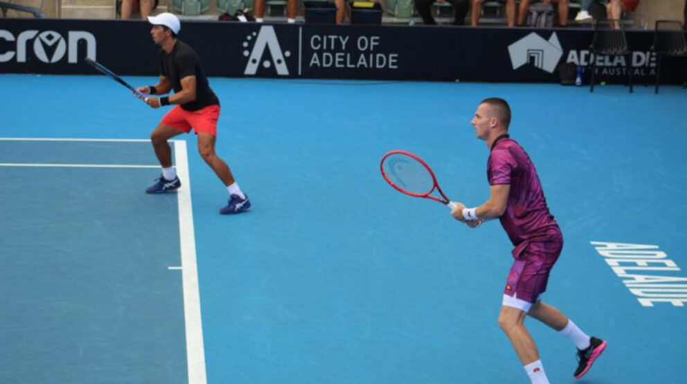 Gonzalo Escobar y Tomislav Brkic, durante el ATP 250 de Adelaida 1.