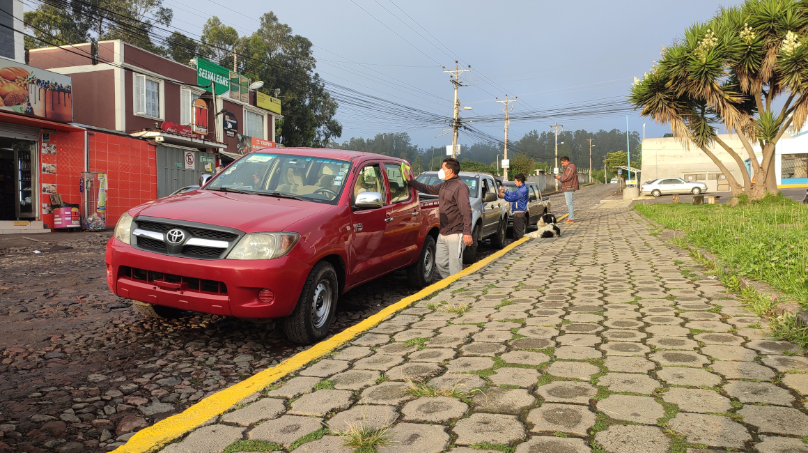 Taxis ruta en el barrio Miranda Alto, el 5 de enero de 2023.