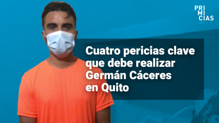 Germán Cáceres se somete a cuatro pericias en Quito por caso de femicidio