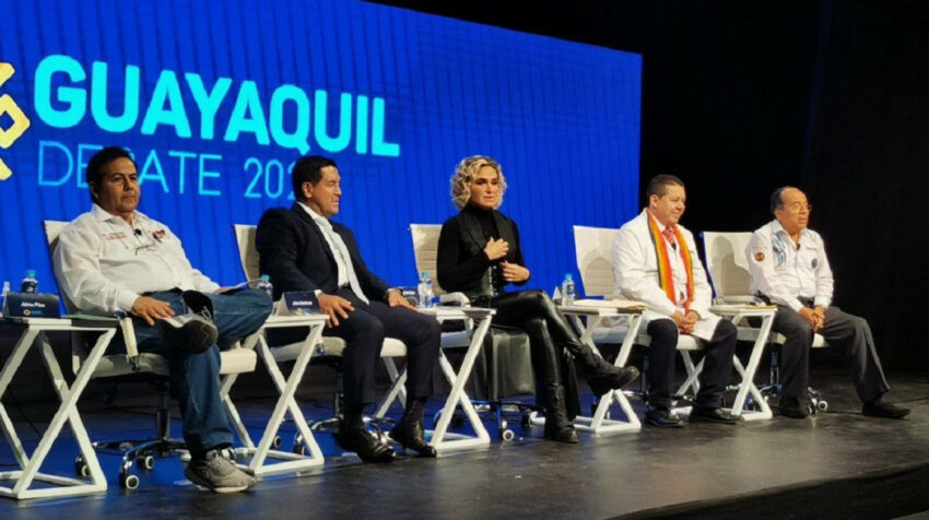 Segundo bloque de candidatos a la Alcaldía de Guayaquil, el 15 de enero de 2023. 
