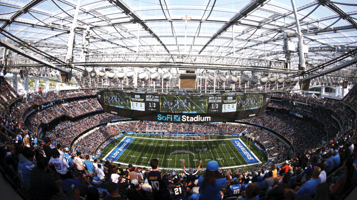 El SoFi Stadium, durante el Super Bowl de 2022.