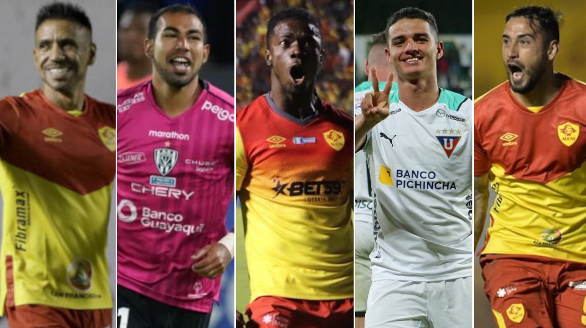Víctor Figueroa, Junior Sornoza, Ricardo Adé, Alexander Alvadrado y Francisco Fydriszewski son los nominados a mejor futbolista de El Pro 2022.