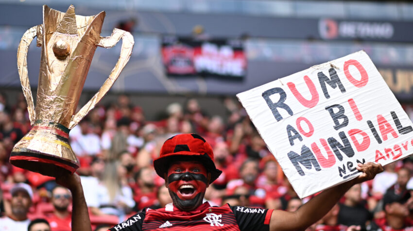 Hincha del Flamengo durante la final de la Supercopa de Brasil, el 28 de enero de 2023.