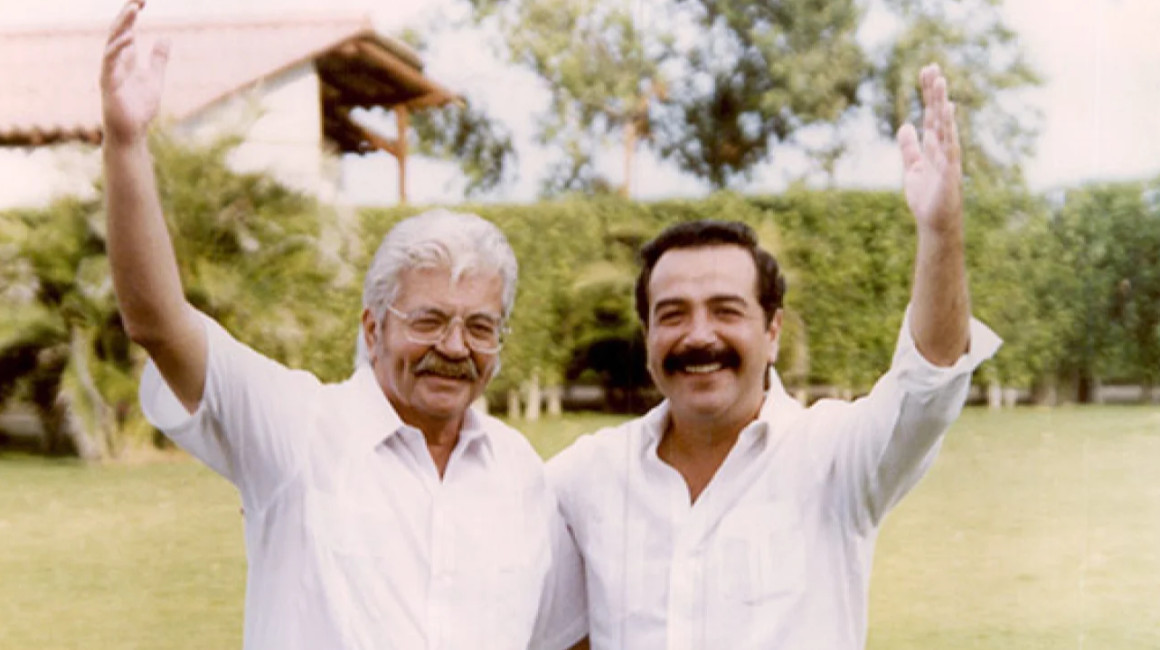 Los líderes socialcristianos León Febres-Cordero (izq.) y Jaime Nebot.
